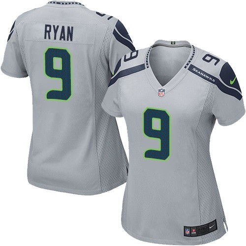 Women's Elite Jon Ryan Nike Jersey Grey Alternate - #9 NFL Seattle Seahawks